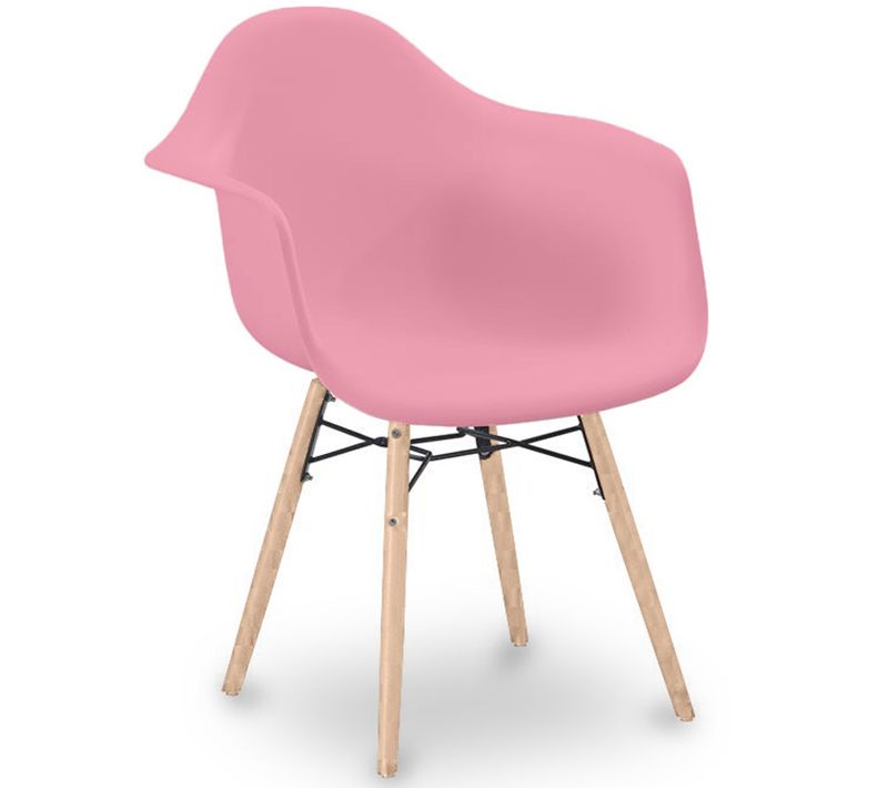 Chaise De Salle à Manger Design Scandinave - Pieds En Bois - Skandiva Rose