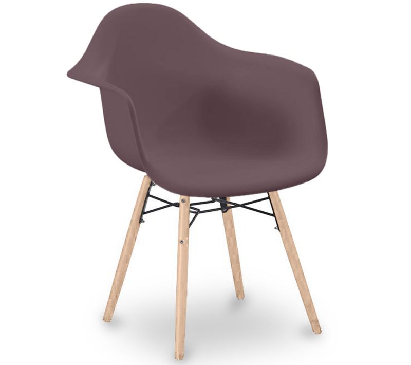 Chaise De Salle à Manger Design Scandinave - Pieds En Bois - Skandiva Taupe