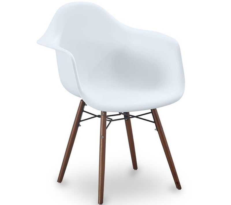 Chaises De Salle à Manger - Design Scandinave - Pieds En Bois Foncé - Skandiva Blanc