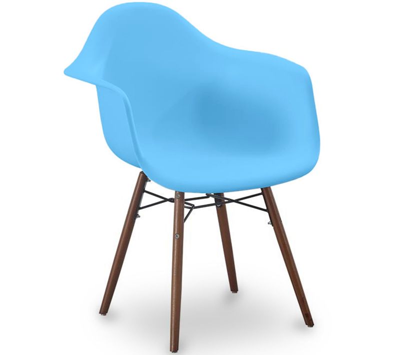 Chaises De Salle à Manger - Design Scandinave - Pieds En Bois Foncé - Skandiva Bleu