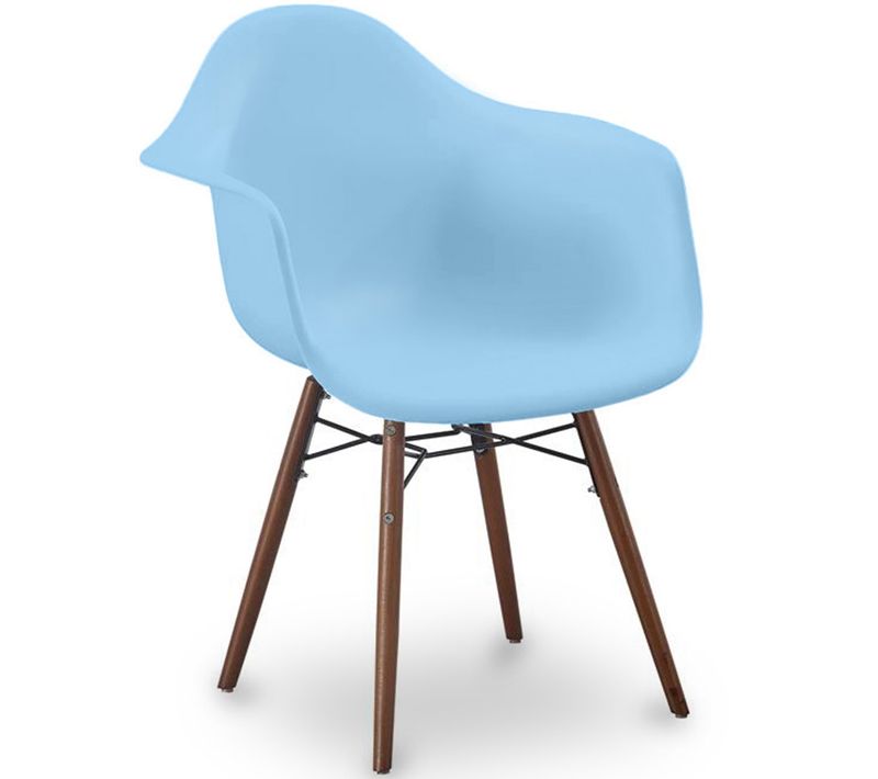 Chaises De Salle à Manger - Design Scandinave - Pieds En Bois Foncé - Skandiva Bleu Clair
