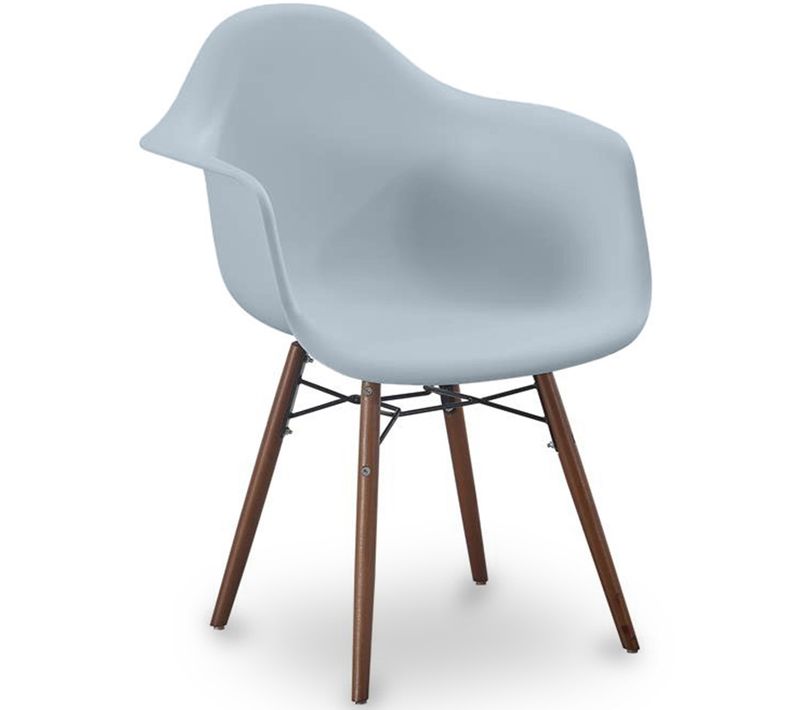 Chaises De Salle à Manger - Design Scandinave - Pieds En Bois Foncé - Skandiva Gris Clair