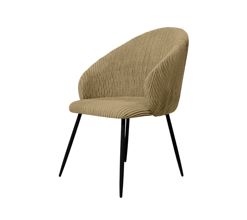 Chaise De Salle À Manger Rembourrée En Velours - Yukon Taupe