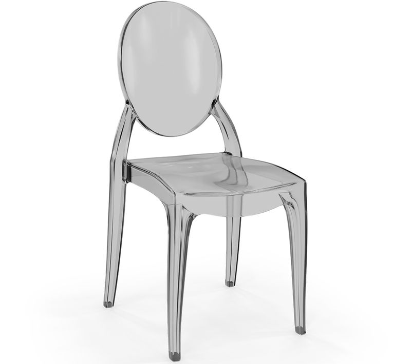 Chaise De Salle À Manger Transparente - Pauline Gris Transparent