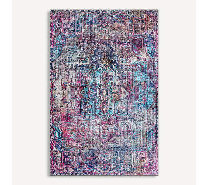 Tapis Oriental Vintage - (290x200 Cm) - Indigo Multicolore