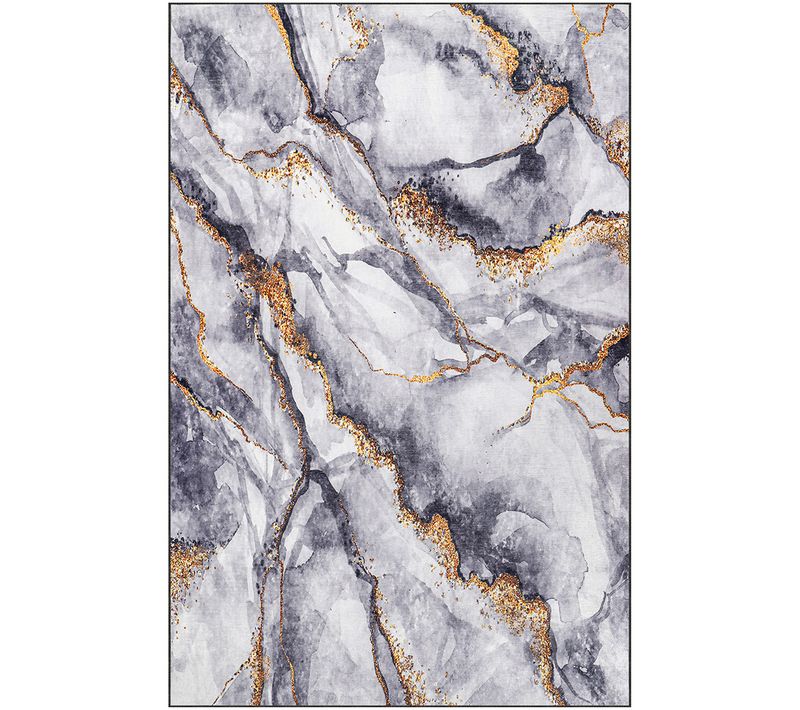 Grand Tapis Au Design Moderne Effet Marbre - (290x200 Cm) - Calcifer Multicolore