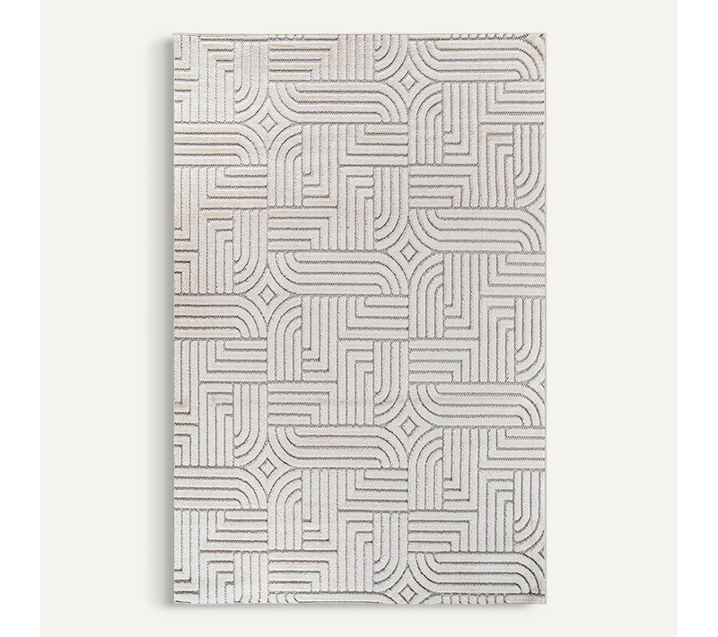 Grand Tapis Design Contemporain Et Moderne - Beige (160x230 Cm) - Thessaly Beige