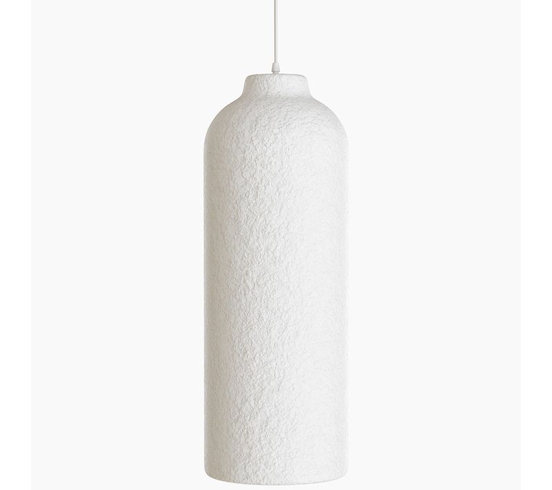 Suspension - Design Minimaliste - Finition Effet Pierre - Sinur Iii Blanc