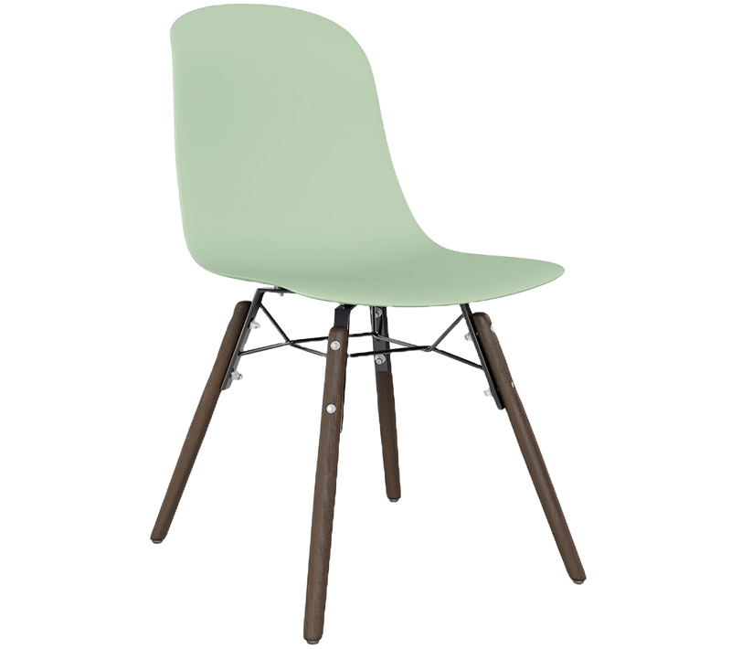 Chaise De Salle à Manger Avec Pieds En Bois Foncé – Style Moderne Et Fonctionnalité - Larof Vert Pas