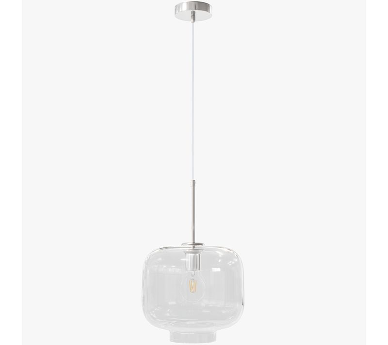 Suspension Moderne En Verre - Câble Réglable - Svalir Argenté