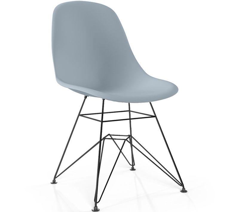 Chaise De Salle À Manger Avec Pieds En Métal – Design Moderne – Brielle Gris Clair