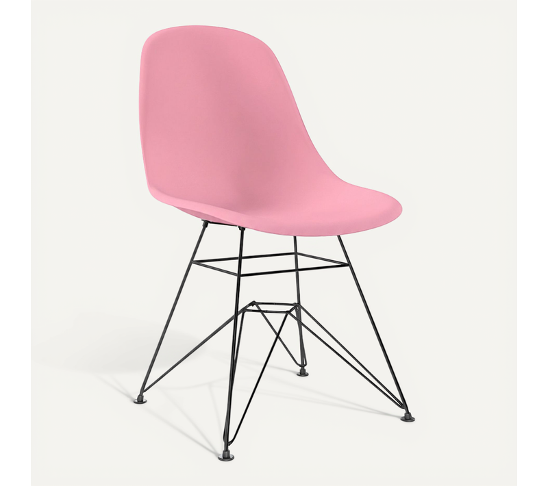 Chaise De Salle À Manger Avec Pieds En Métal – Design Moderne – Brielle Rose