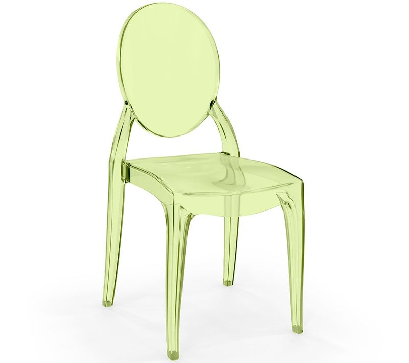 Chaise De Salle À Manger Transparente - Pauline Vert