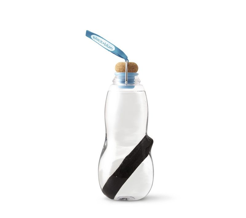 Eau Good ! Bouteille Et Charbon Purificateur D'eau Transparent Bouteille Bleue + Charbon
