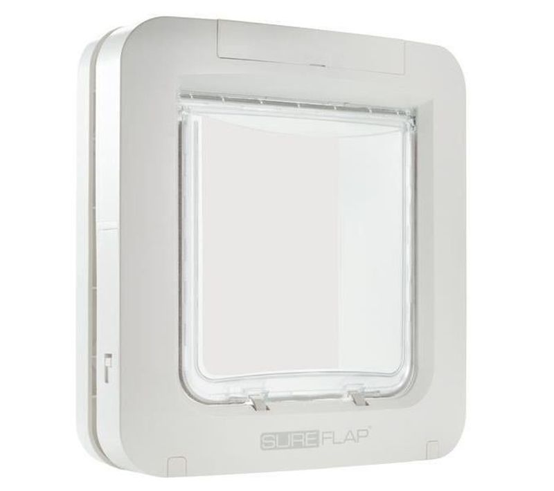 Chatière Électronique à Puce - Blanc, 26,2 X 28,1 Cm, Rfid Inclus