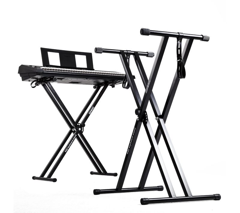 Ks2b Support Pour Synthétiseur Clavier Vis Et Sangles Fixation Hauteur Réglable Supporte 30 Kg