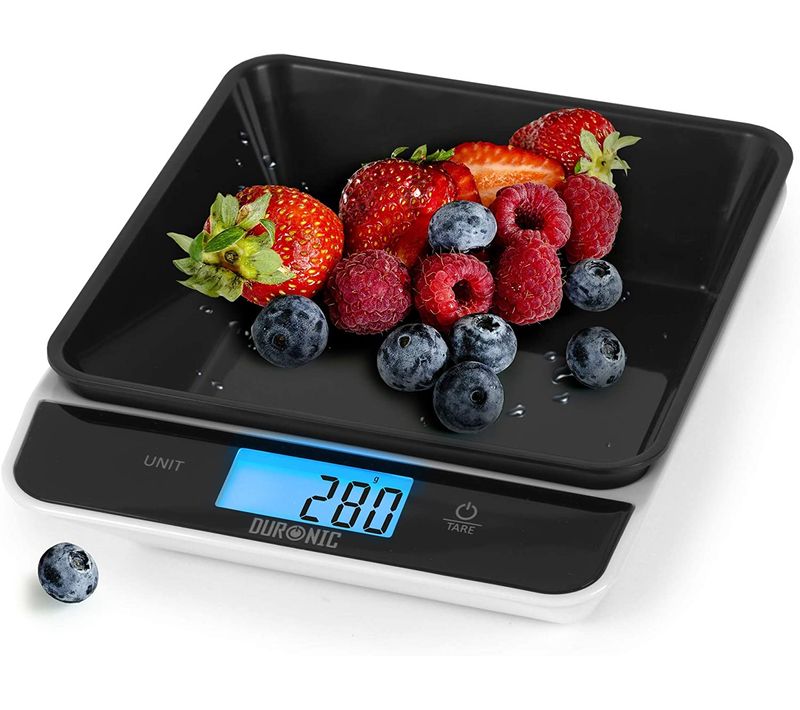 Ks100 Bk Balance De Cuisine Noire - Capacité De 5 Kg - Bol Inclus - Large Affichage Digital