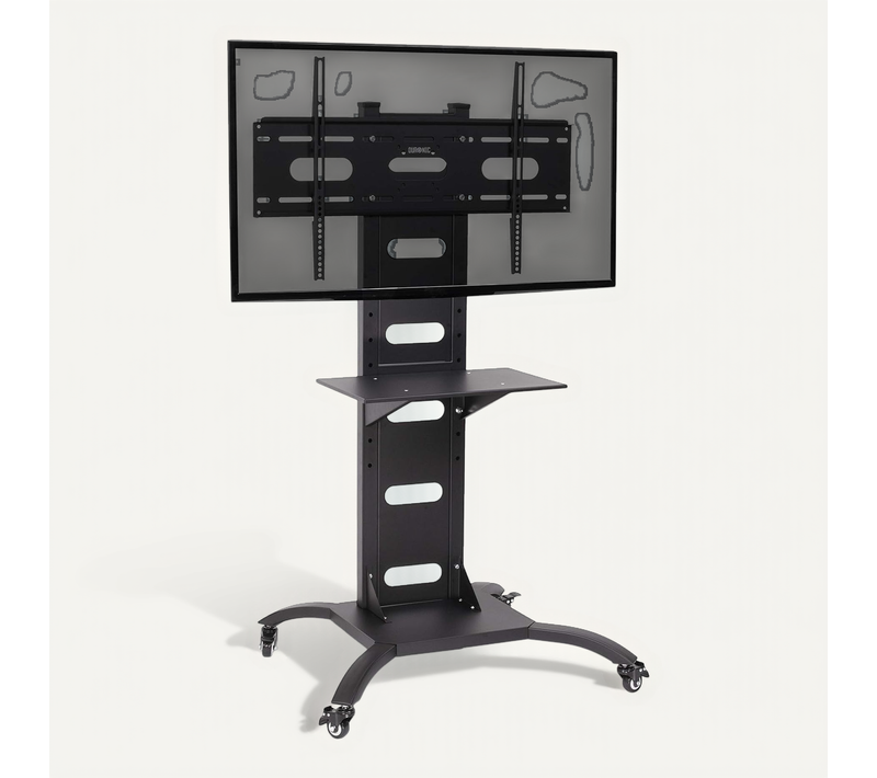 Meuble TV Pour Écran 37 à 70 Pouces Vesa 600x400 Mm Charge 82kg Roulettes Intégrées TVs4t1