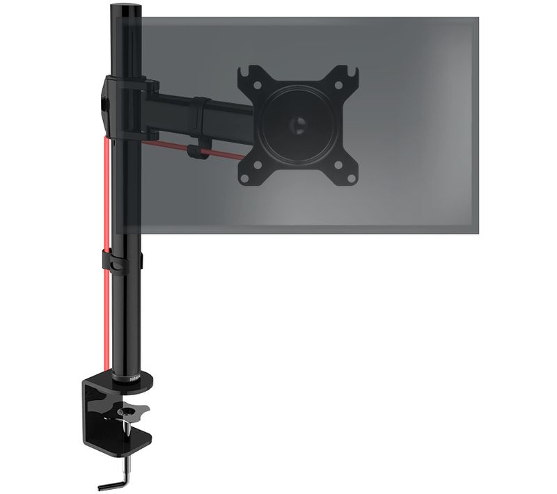 Support D'écran Dm251x2 Pour Bureau À Pince Vesa 75 / 100 Potence Et Bras En Acier 1 Extension