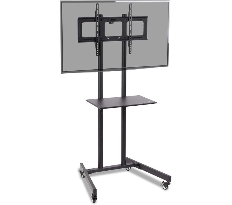 Meuble TV Pour Écran 32 à 70 Pouces Vesa 600x400 Mm Charge 68kg Roulettes Intégrées Duronic TVs5t1