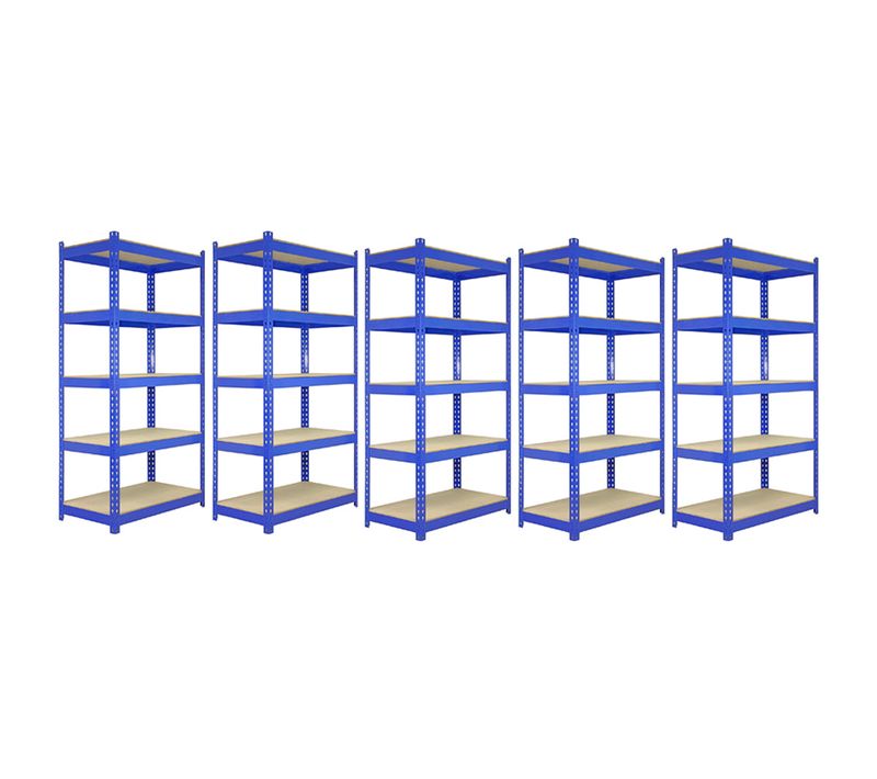 Monster Racking - 5 Rayonnages Q-rax Bleus 90cm X 50cm X 182cm