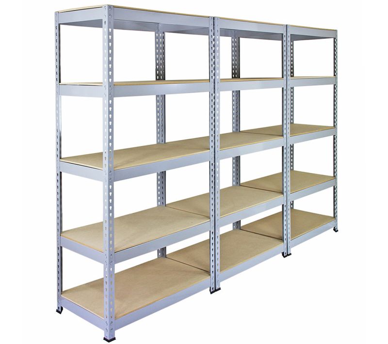 Monster Racking - 3 Rayonnages Q-rax Gris 90cm X 50cm X 182cm