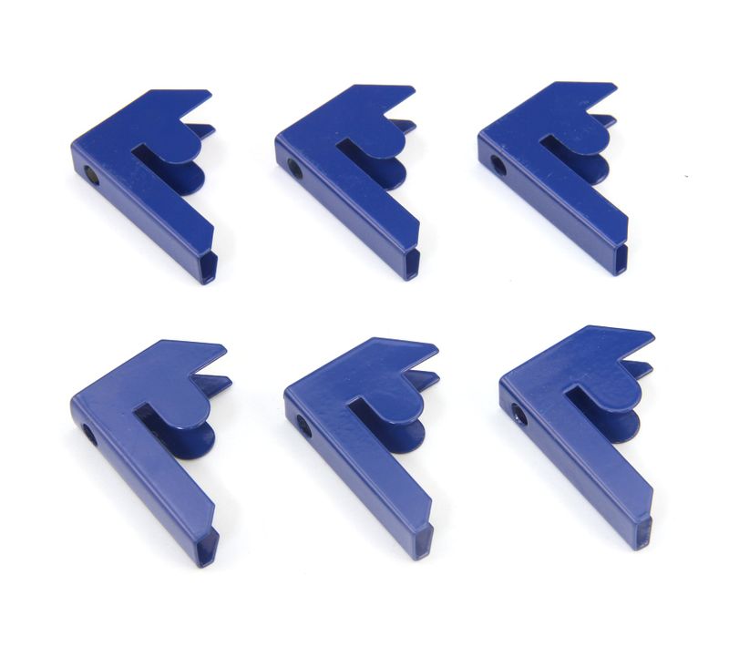 6 Connecteurs De Rayonnage T-rax Bleus