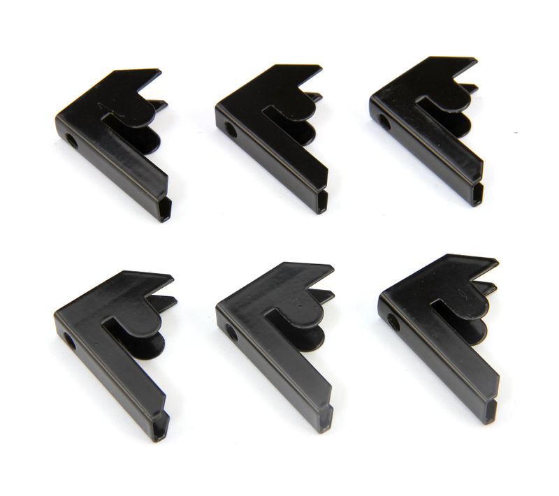 Connecteurs étagères T-rax Noirs – Lot De 6 Clips Métalliques