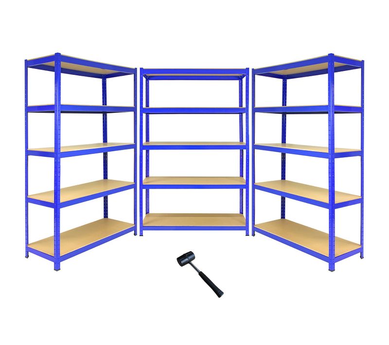 Monster Racking - 3 Rayonnages T-rax Bleus 120cm X 45cm X 180cm