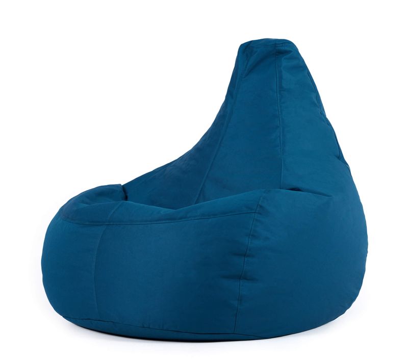 Pouf Icon Inclinable à Dossier Haut Intérieur Extérieur, Salon, Jardin, Bleu Canard, 84 X 84cm