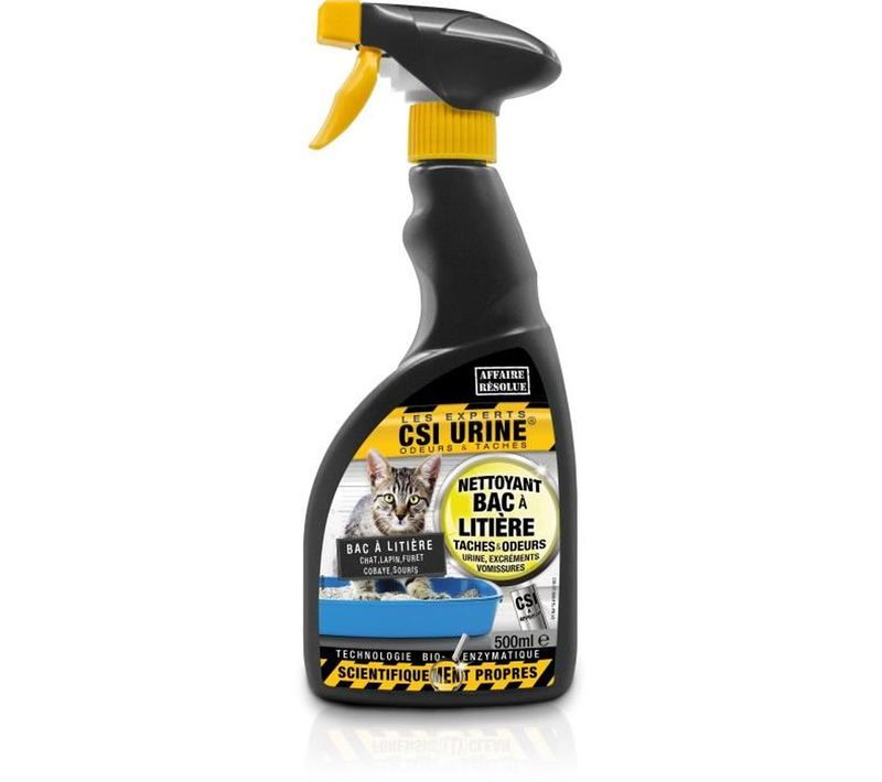 Nettoyant Naturel Bac à Litière 500 Ml — Enzymes Biodégradables, Anti-odeurs