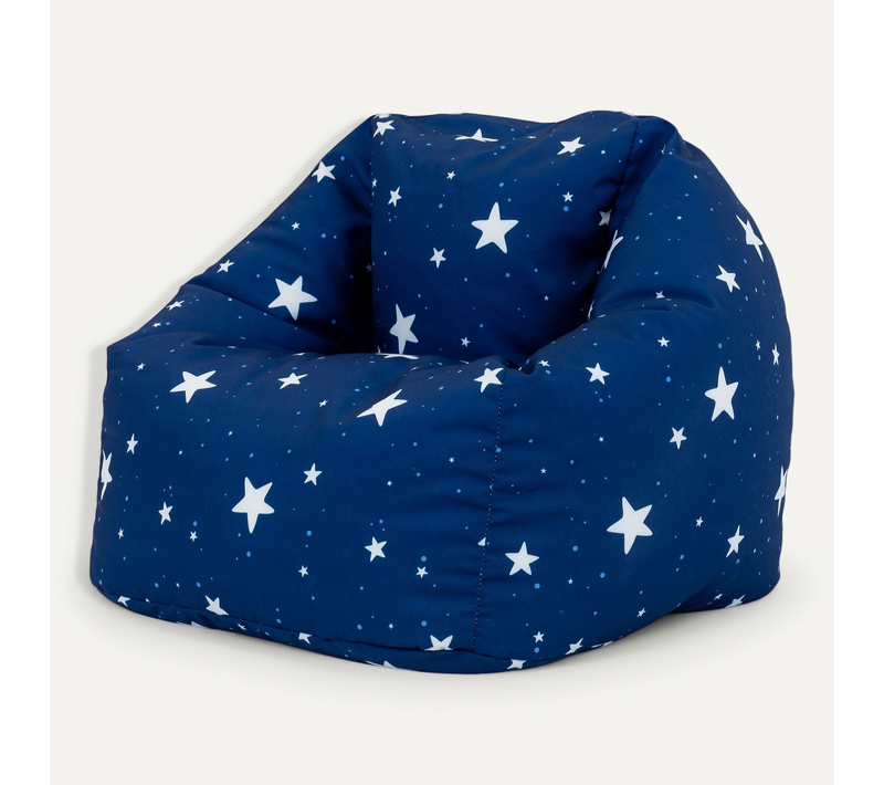 Pouf Fauteuil Poire Enfant Étoile Bleu Marine, Chambre, Salon, Jardin, 55 X 53cm