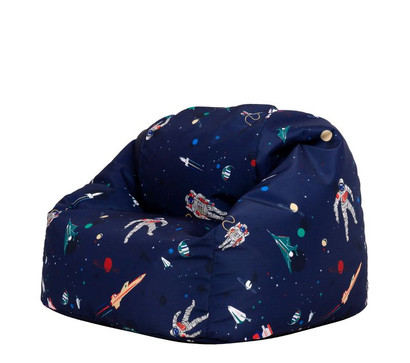 Pouf Fauteuil Poire Enfant Imprimé Galaxie, Chambre, Salon, Jardin, 55 X 53cm