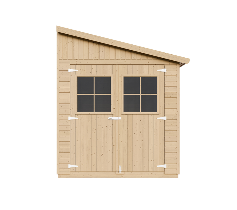 M340a - Abri De Jardin En Bois 8,10m2 - 416 X 218 X H244 Cm - Abri De Jardin Sans Plancher