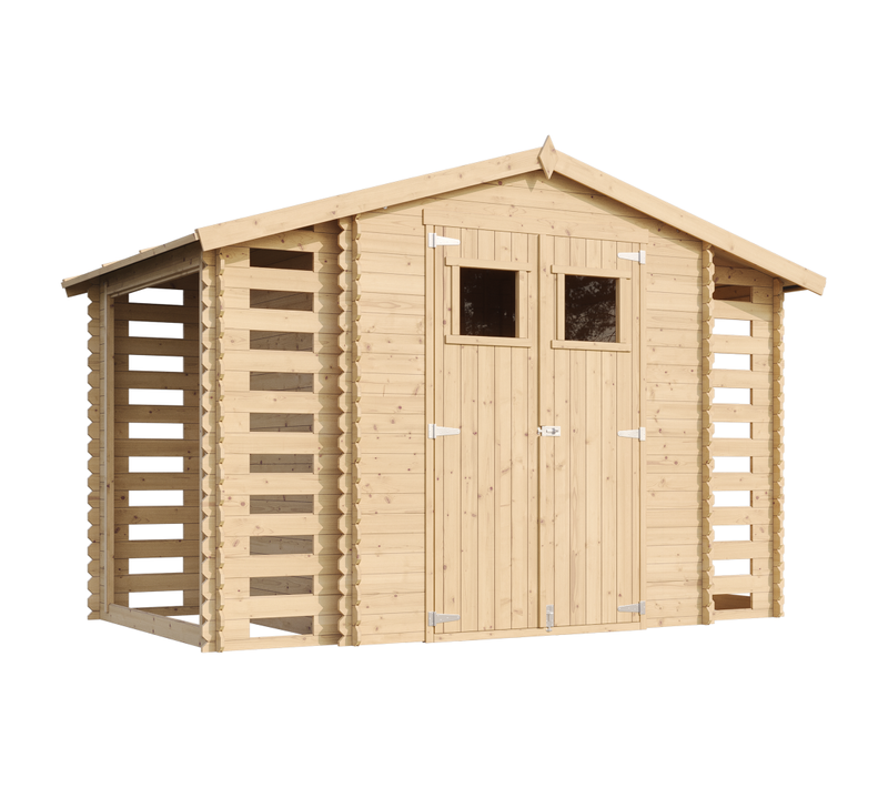 M391 - Abri De Jardin-abri Bois De Chauffage En Bois 5,41 M2 - Abri De Jardin Sans Plancher