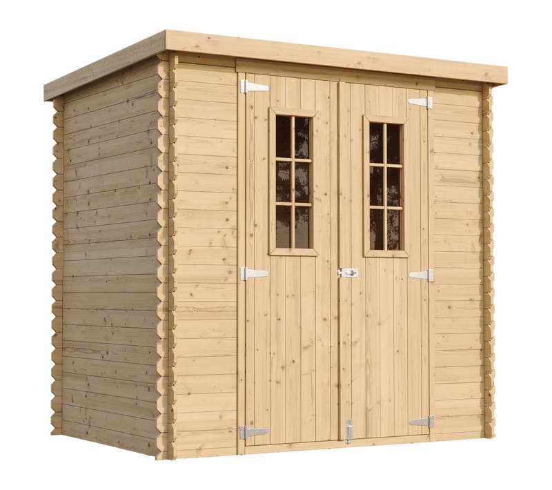 M311c+m311g Abri De Jardin En Bois Avec Sol Traité - L204xl142xh200cm/2.22m2