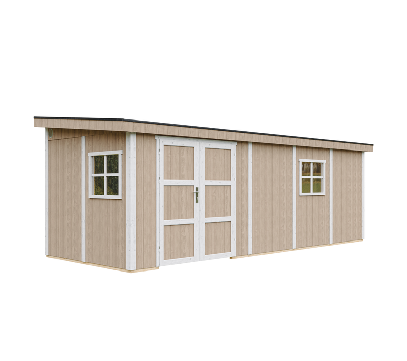 M941b-terra Brown Abri De Jardin Qualité Premium 14,3 M² - H231x248x648 Cm