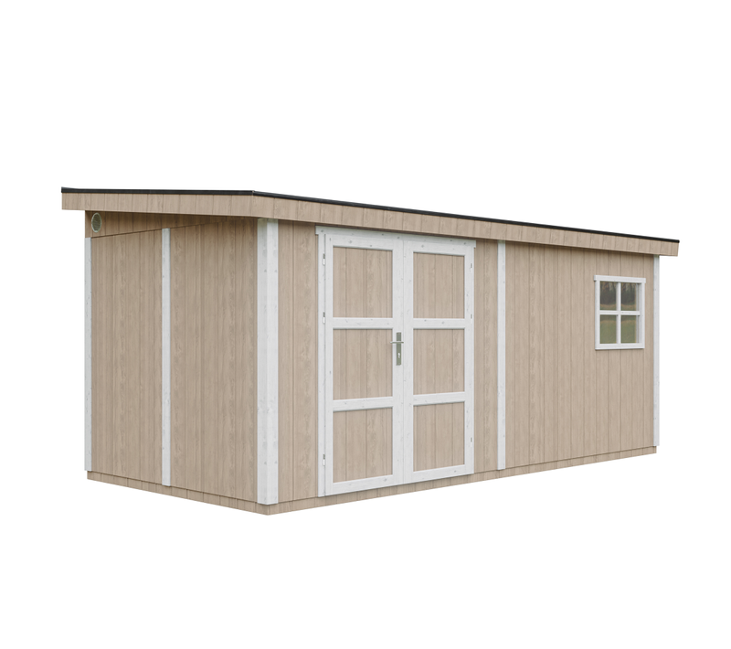 M940-terra Brown Abri De Jardin Qualité Premium 11,47 M² - H231x248x530 Cm