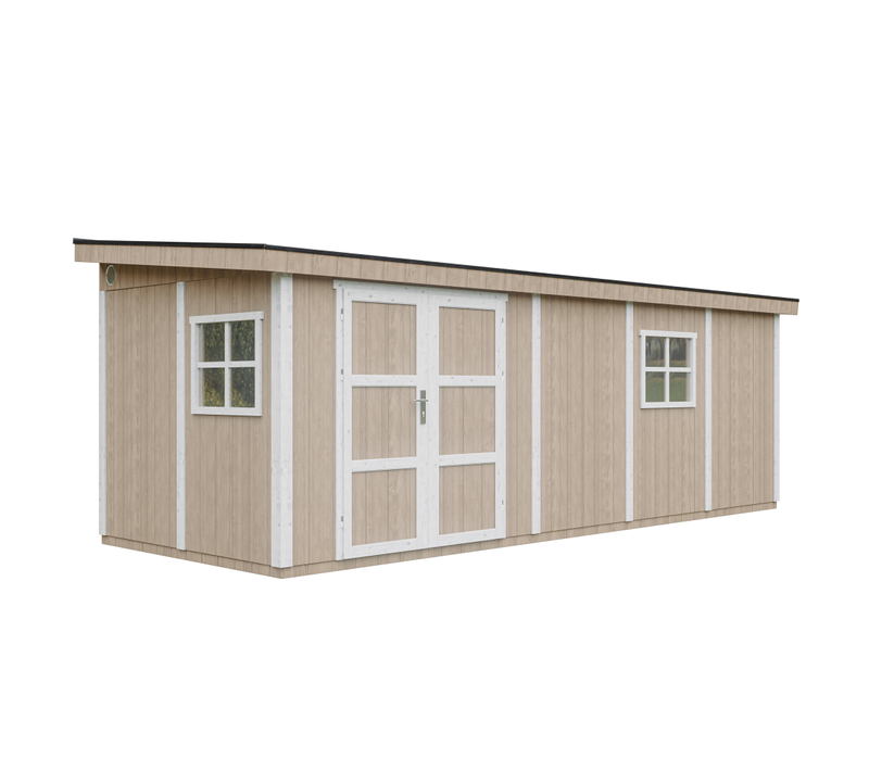 M941-terra Brown Abri De Jardin Qualité Premium 14,30 M² - H231x248x648 Cm