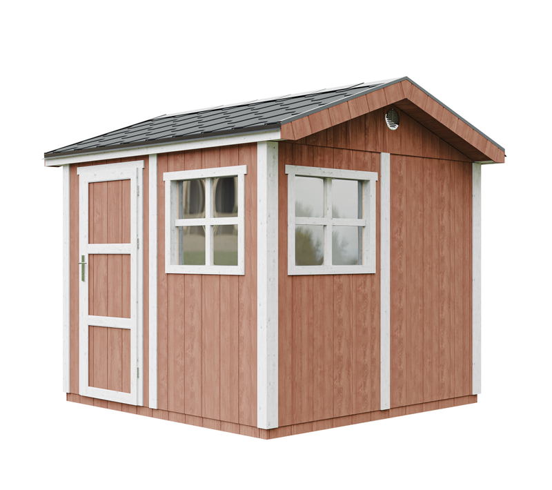 M913-redwood Red Abri De Jardin Qualité Premium 5,9 M² - H252x250x294 Cm