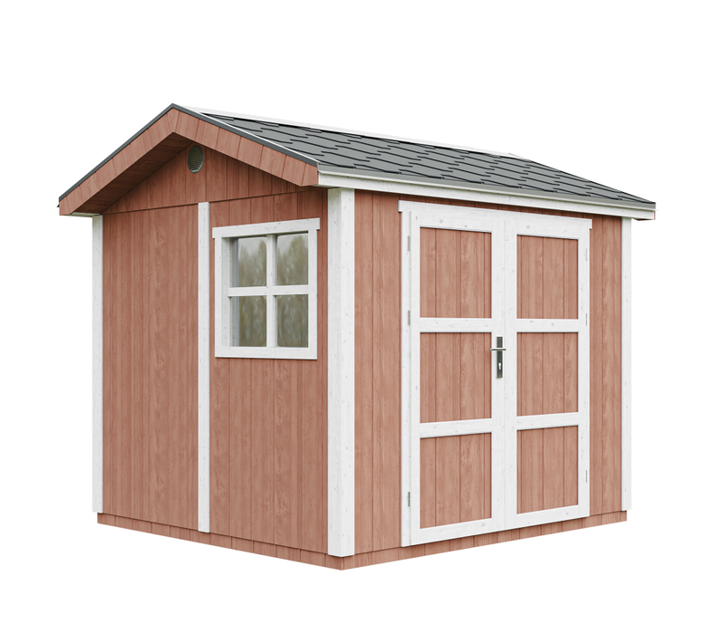 M913a-redwood Red Abri De Jardin Qualité Premium 5,9 M² - H252x250x294 Cm