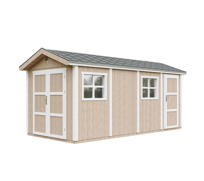 M915c-terra Brown Abri De Jardin Qualité Premium 11,47 M² - H252x250x530 Cm