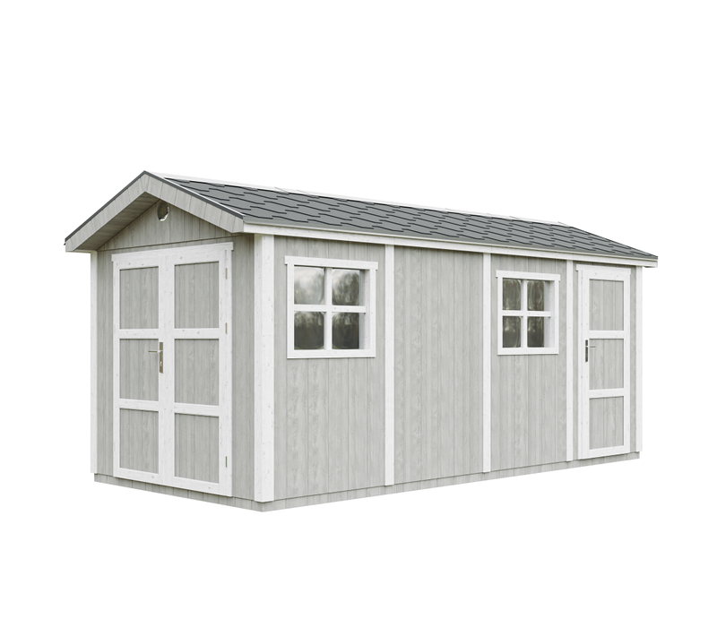 M915c-tundra Grey Abri De Jardin Qualité Premium 11,47 M² - H252x250x530 Cm