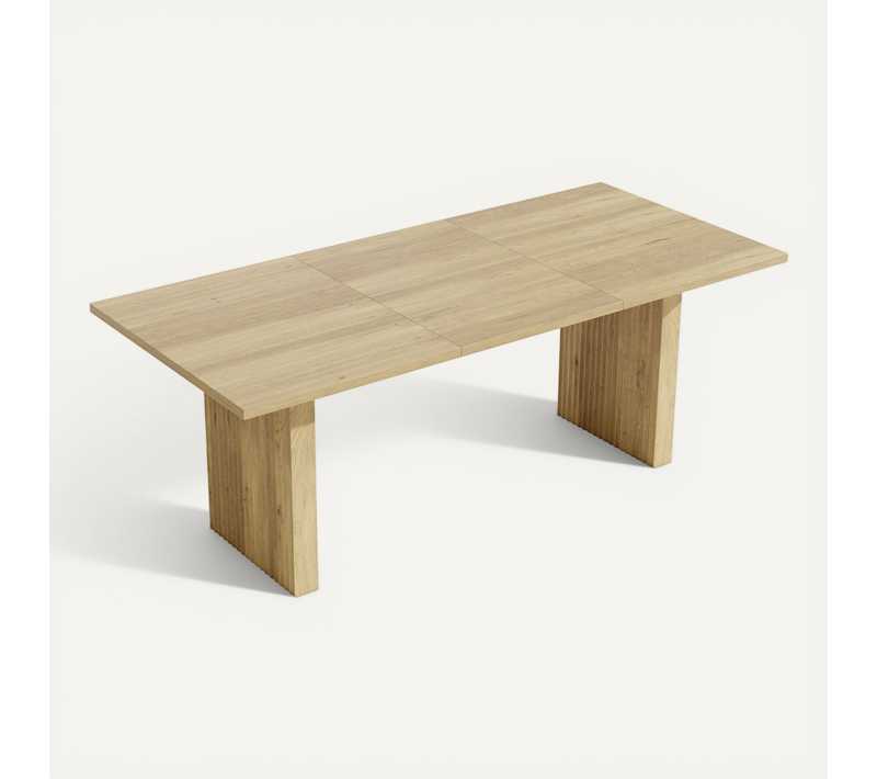 Table à Manger Extensible 140-200cm Avec Plateau épais, Bois Clair