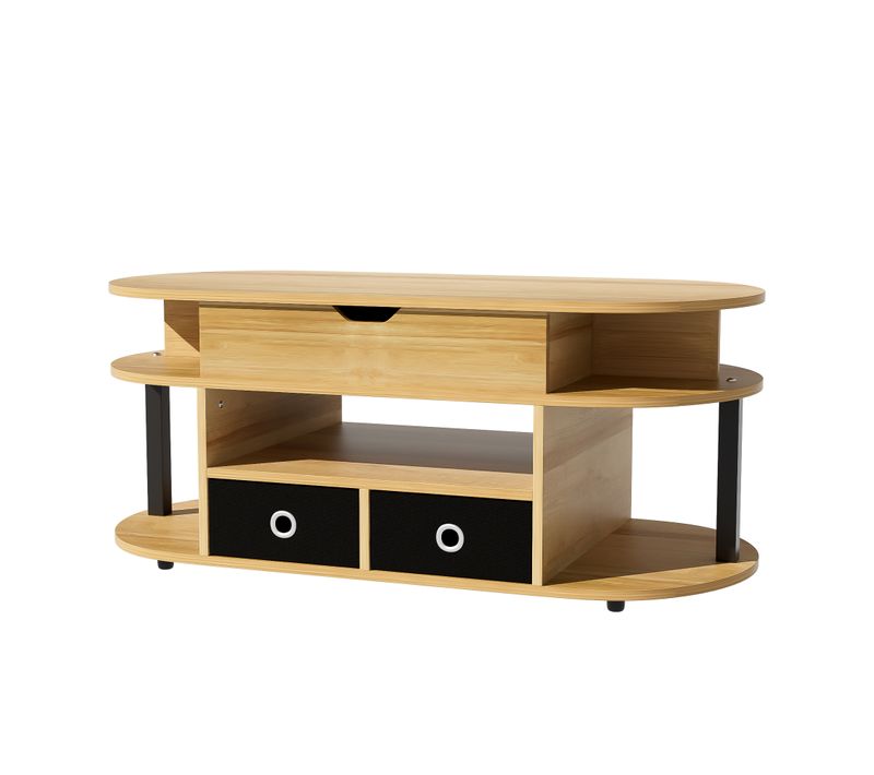Table Basse Avec 2 Tiroirs Et Bureau Relevable
