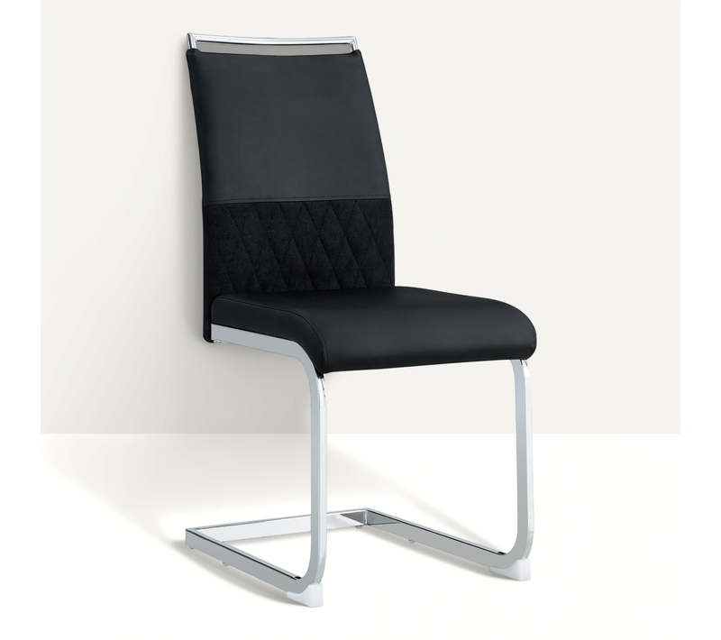 Lot De 4 Chaise De Cuisine Chaises De Salle à Manger - Pu Noir
