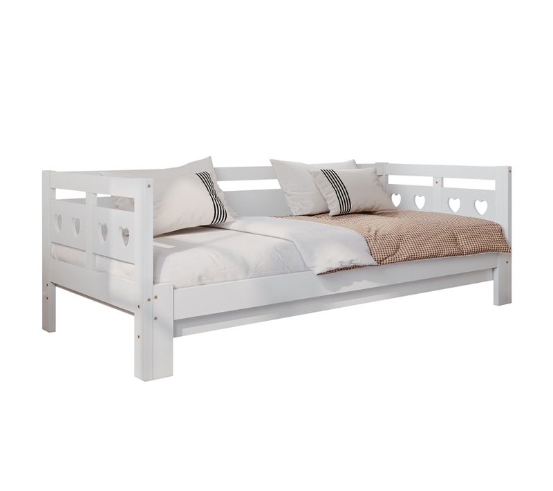 Lit Gigogne 98~187 X 196cm Blanc