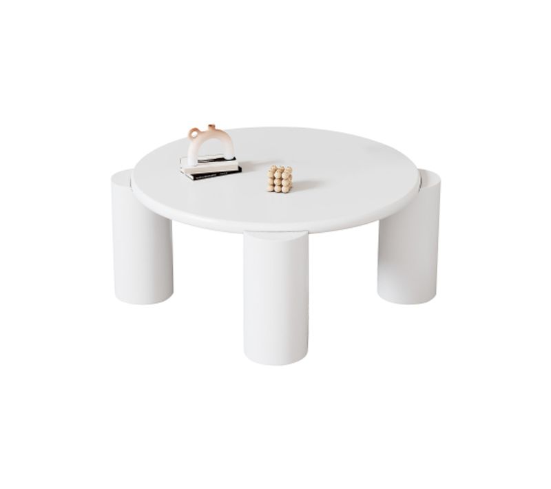 Table Basse-table Basse Moderne à 4 Pieds Robustes-idéale Pour Les Salons-blanc