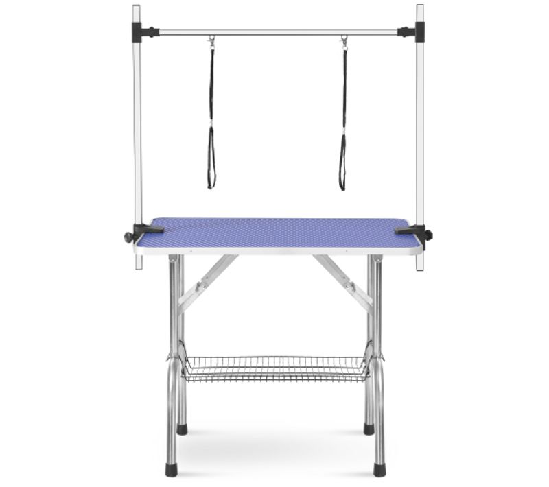 Table De Toilettage Pliable Professionnelle-pour Animaux De Compagnie-bleu