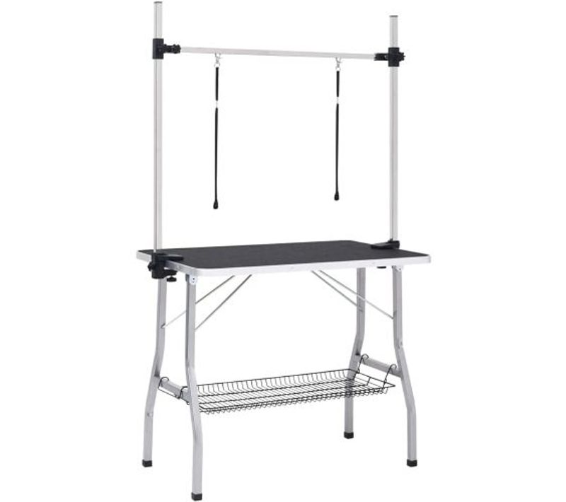 Table De Toilettage Pliable Professionnelle-pour Animaux De Compagnie-noir